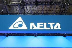 Delta Electronics signboard and logo
